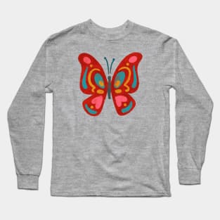 Red Butterfly Long Sleeve T-Shirt